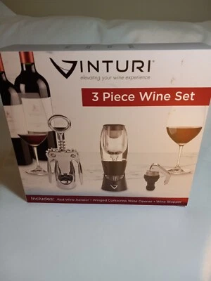 Винный набор из трех предметов Vinturi аэратор штопор пробка - Изображение 1 из 4