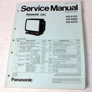 PANASONIC AG-513C AG-520C AG-527C KOMBI VCR SCHECKHEFT - Bild 1 von 3