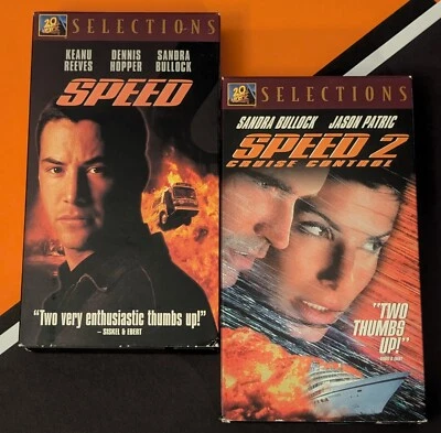 Speed & Speed 2: Cruise Control VHS Lot - 90s Keanu Reeves Sandra Bullock Action - Image 1 of 4