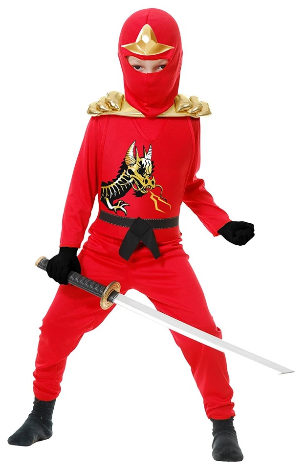 Disfraz de Halloween Charades Ninja Avenger Serie II Armadura Roja Niños 84399AV Foto 1 de 3
