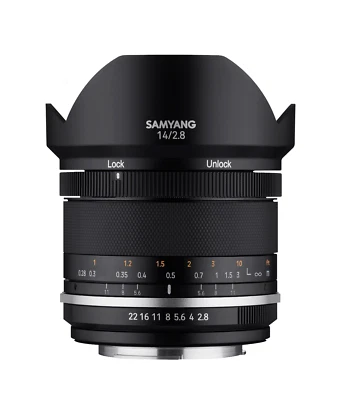 Samyang MK2 14 mm f/2.8 obiettivo sigillato dalle intemperie per Canon EF # MK14-C - Immagine 1 di 4