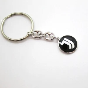 Portachiavi in Argento Juventus Football Club con Stemma e Smalto Nero - Imagen 1 de 1