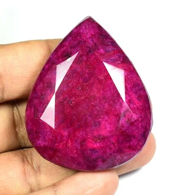 RARE 316.80 Ct Natural HUGE Red Ruby  Museum Grade Pear Shape Gemstone - Image 1 of 4