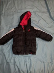 Nike Air Jordan Jumpman Boys Fleece Lined Winter Puffer Jacket Black 18 MONTHS - Picture 1 of 12