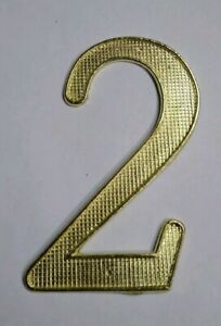 House Street Address Nail on Metal Zinc Letters & Numbers  0-9 Polished Brass