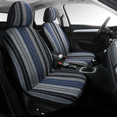 Universal Baja Saddle Blanket Car 5 Seat Covers Full Set +Steering Wheel Cover Foto 1 de 4