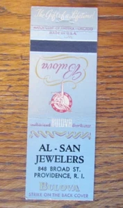 PROVIDENCE, RHODE ISLAND GIRLIE STREICHHOLZSCHACHTELHÜLLE: AL-SAN JEWELERS STREICHHOLZHÜLLE -B - Bild 1 von 2