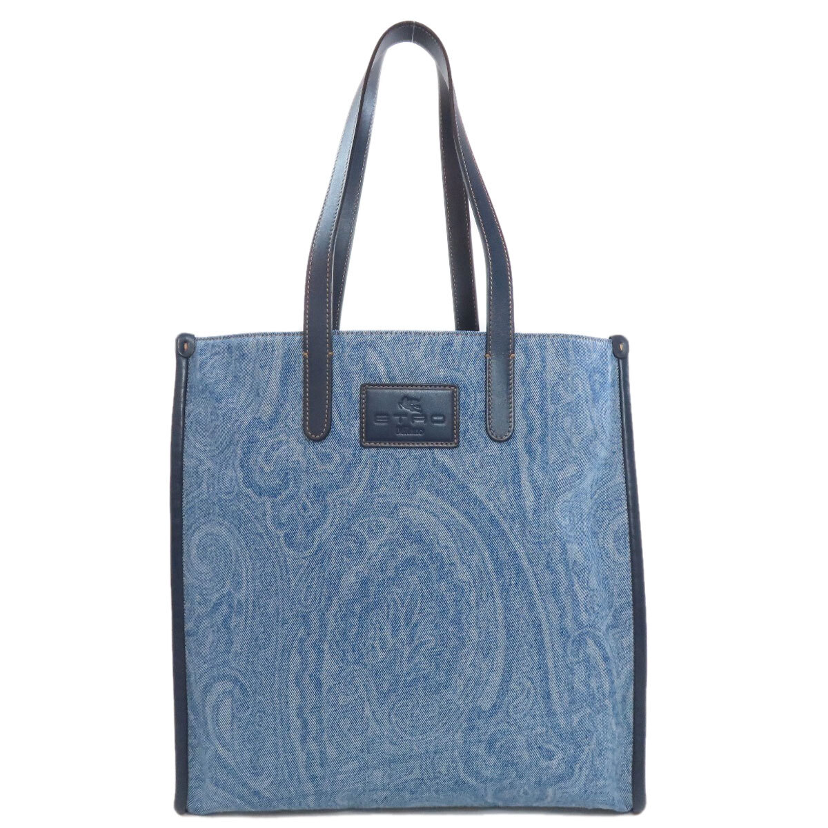 ★TOUT Y EST★ Boxyhan Shopper Bag 53 Paisley Eco Bag All Gr Denim Exterior Paisley Tote Bags & Handbags for Women for
