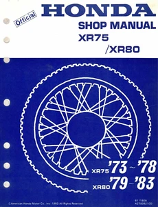 OEM Genuine Honda Dealer/Owner's Service Repair/Manual 1973-1983 XR75 XR80 - Picture 1 of 1