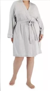 Neu mit Etikett Charter Club Übergröße French Frottee Halstuch Robe neblig grau hellbraun XXL - Bild 1 von 9