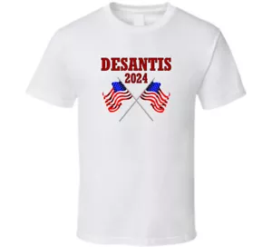 Desantis 2024 T-shirt gop bandiera americana campagna presidenziale americana - Foto 1 di 3