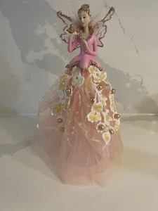 Fairy Angel ~Christmas Tree Topper ~ Glitter ~Sequin~Beaded ~Lace - Picture 1 of 6