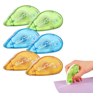 6 Pack Double Sided Tape Roller Handicraft Adhesive Scrapbooking Tape for School - Picture 1 of 12