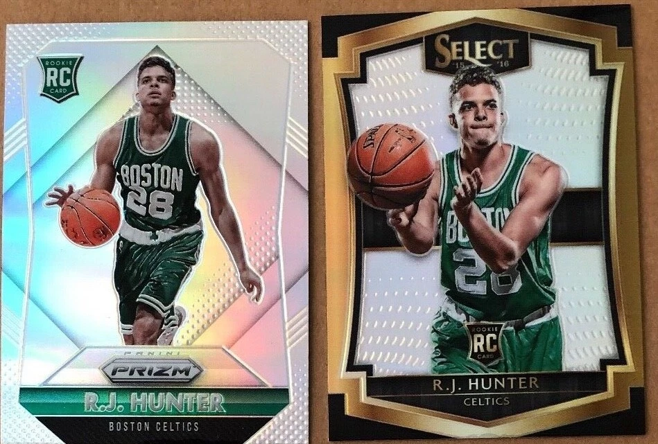 (2) Card Lot 2015-16 Panini Prizm RJ Hunter Silver Holo Rookie & Select Holo! - Image 1 of 1