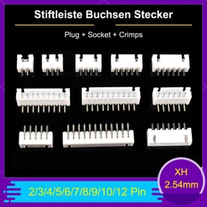 JST XH 2,54 mm regleta de clavijas enchufes macho hembra 2/3/4/5/6/7/8/9/10/12 pines - Imagen 1 de 48