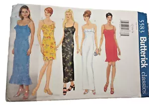 Abito formale Butterick 5583 modello cucito adulto 12-16 busta non tagliata danneggiata - Foto 1 di 5