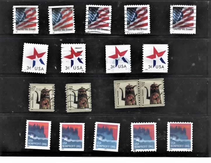 USA 18 different 2001-2003  6  PNC  Definitive Used Stamps  fine - Image 1 of 1