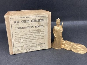 Vestidos de coronación H.M. Queen Elizabeth en caja por británicos (amarillo 625) aleta dorada - Imagen 1 de 14