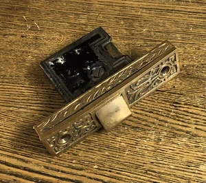 Antique Ornate Bronze Faced Store Front Mortise Lock, c1880’s - Picture 1 of 4