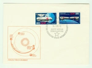 Germany 1968(Jan.24)FDC Cover, Venera 4 Interplanetary Station,Earth Satellites - Picture 1 of 3