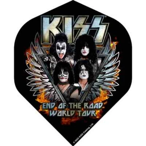 Kiss Dart Flights - Official Licensed - 100 Micron - No2 - Std - 3 Sets - Picture 1 of 10