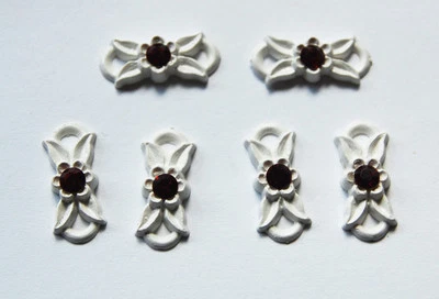 DE COLECCIÓN 6 CUENTAS CONECTOR PLÁSTICO ENCAJE PEDRERÍA SWAROVSKI • ROJO o CLARO Foto 1 de 2