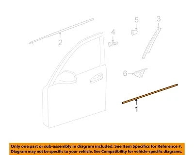 MERCEDES OEM 08-14 C250 Front Door Exterior Trim-Body Side Mldg 2047200280 - Изображение 1 из 2