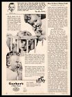 1942 Gerber's Baby Foods Fremont Michigan Baby In Crib "I'm A Lion" Print Ad