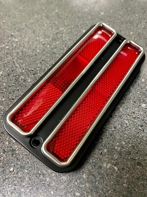 Chevrolet GMC 1968-72 camioneta roja de lujo conjunto de marcadores laterales con moldura y junta Foto 1 de 2