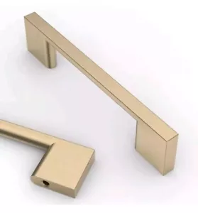 Asidrama X10 5 Inch(128mm) C-C Brushed Brass Kitchen Cabinet Handles, Dresser - Picture 1 of 5