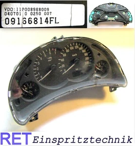 Tacho Kombiinstrument VDO 110008988009 Opel Corsa C 09166814FL original - Bild 1 von 4