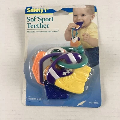 Vtg Safety 1st Soft Sport Flexible Teether & Toy 3 Months Up 1996 New Old Stock - Image 1 of 4