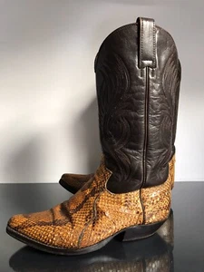 SENDRA 37 PYTHON COWBOY STIEFEL 2605 WESTERN BOOTS SNAKE SKIN SCHLANGEN LEDER - Bild 1 von 11