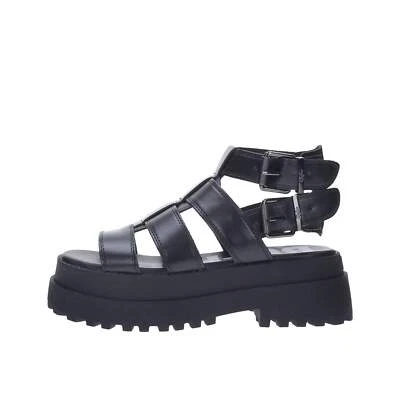 Buffalo Sandalo Nappa   Donna Nero 1602269-aa - Imagen 1 de 4