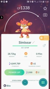 Pokémon Simisear ( Pansear Evolution ) GO - Bild 1 von 2