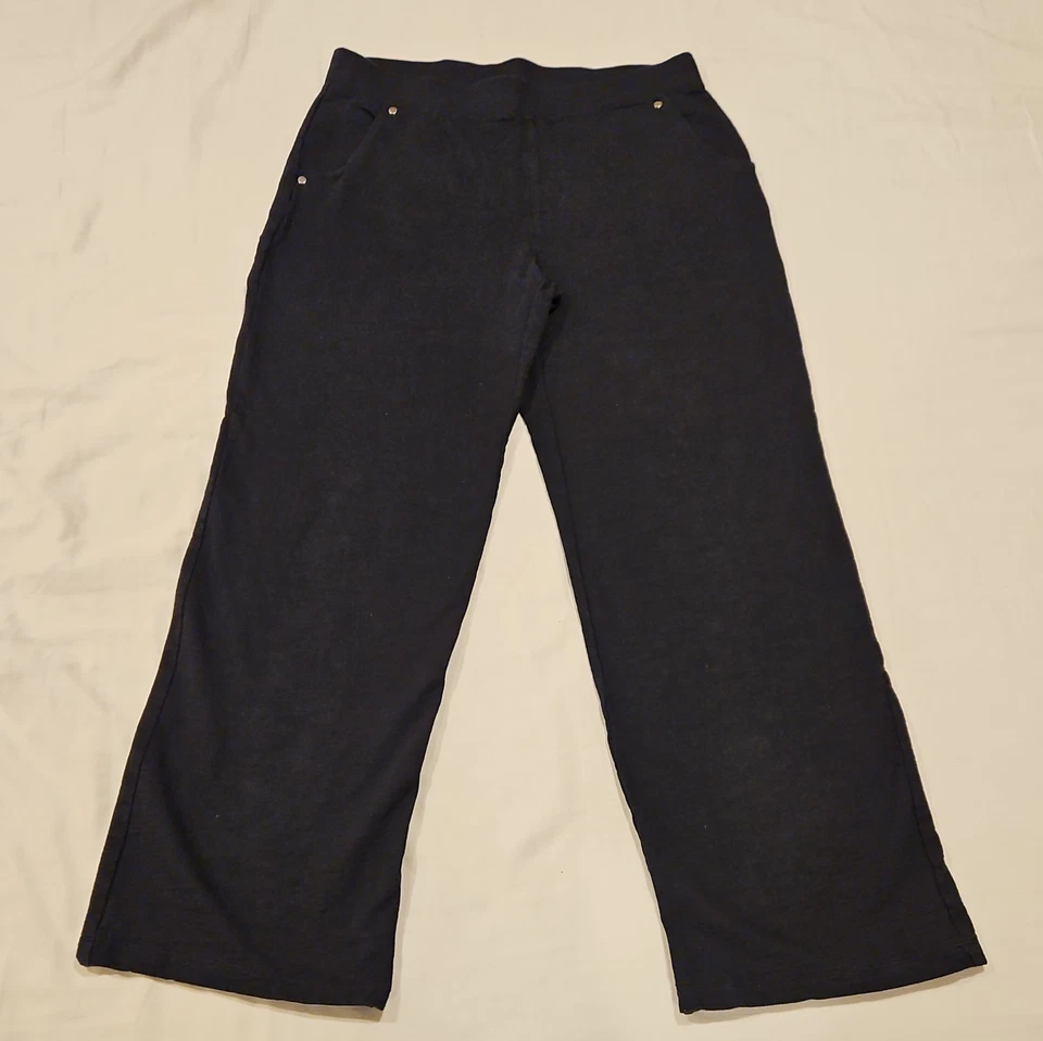 Pantalones Lizwear Informales Algodón Pierna Ancha Negros Talla M Mujeres Liz Claiborne  Foto 1 de 4