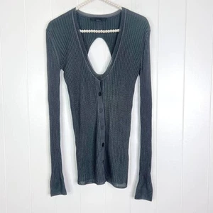 Alexander Wang Rayon Gray Cut Out Back Sweater SZ S - Picture 1 of 6