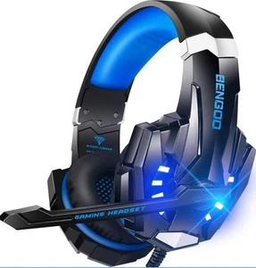 Gaming Headset for PS4 PC Xbox One PS5 Controller, Noise Cancelling - Picture 1 of 8