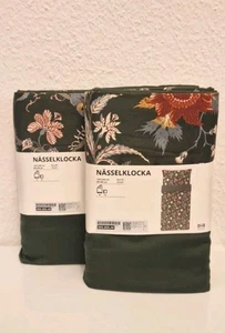 Ikea Nässelklocka bettwäsche-Set 140x200/80x80cm, dunkelgrün /bunt NEU - Bild 1 von 2