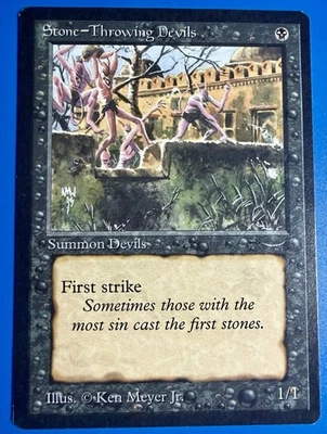 1 BANNED MTG Stone - Throwing Devils (Dark) | Arabian Nights | 1993 | NM - Image 1 of 4
