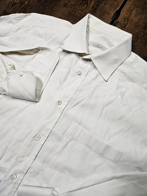 Camisa de vestir Ermenegildo Zegna 17-37 marfil manga larga abotonada para hombre Foto 1 de 4