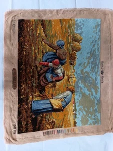 VTG Royal Paris Needle Point Canvas The Gleaners Jean-Francois Millet Completed - Picture 1 of 17