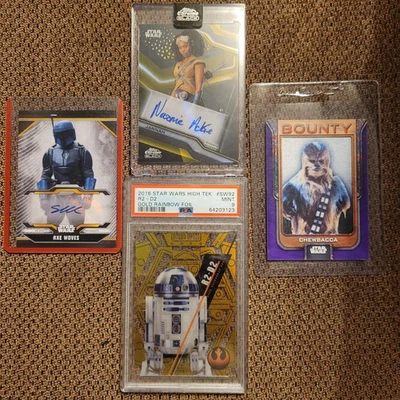 Star Wars Chrome And Bounty Hunters R2d2 Chewbacca Mandolorian Of 50 Autograph - Image 1 of 4