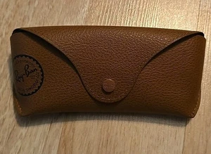 Ray-Ban Leather Pouch Universal Soft Sunglass Eyeglass Case Brown New Open Box - Picture 1 of 10