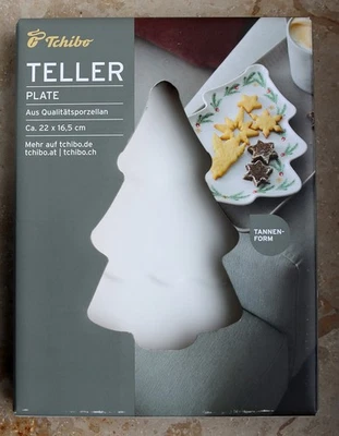 TCM Tchibo Teller -- Tannenform, Weihnachten -- Neu OVP - Bild 1 von 2