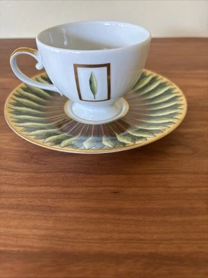 Philippe Deshoulieres Footed Cup Saucer Jardin De Florence Toscane Excellent - Image 1 of 4