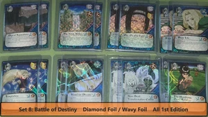 Naruto CCG Set 8 Misiones Batalla del Destino Lámina Ondulada/Lámina Diamante 1ª Edición Casi Nuevo - Imagen 1 de 59