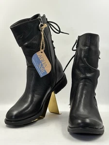 Bota para mujer Sofft Sharnell baja holgada talla 6 M negra impermeable cuero aguamarina - Imagen 1 de 15
