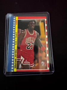 1987 Fleer Sticker Card Michael Jordan #2 NBA Bulls - Picture 1 of 2