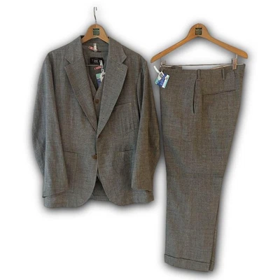 RRL Jaspe Sport Coat Set-Up Gray Wool Linen Cotton Blend L Rare F/S - Image 1 of 4